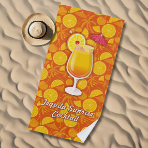 Tequila Sunrise Beach Towel