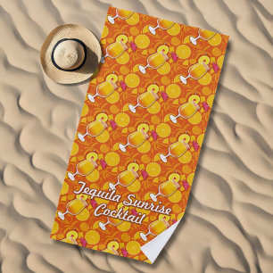 Tequila Sunrise Beach Towel