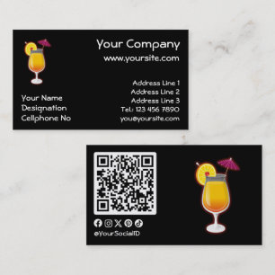 Tequila sunrise business card