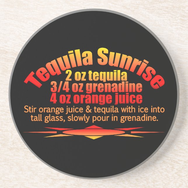 Tequila Sunrise coaster (Front)