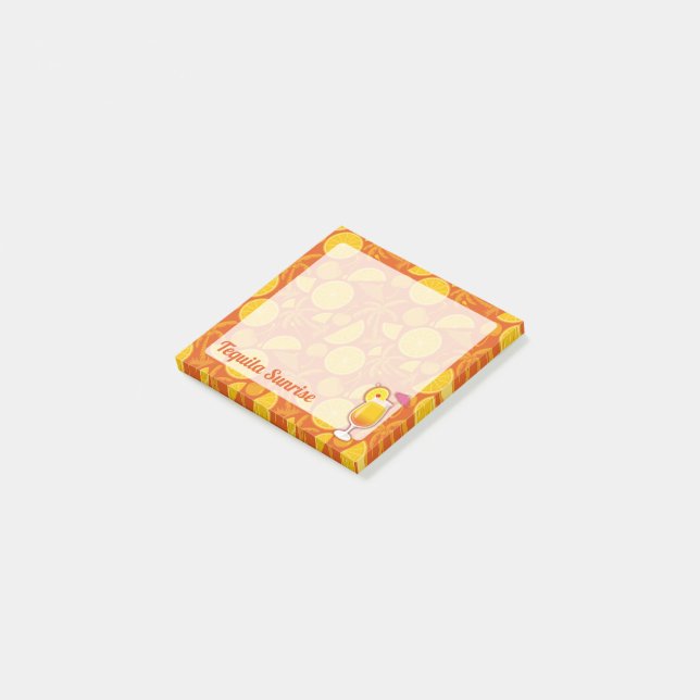 Tequila Sunrise Cocktail Post-it Notes (Angled)