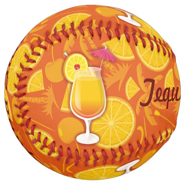 Tequila Sunrise Cocktail Softball (Front Left)