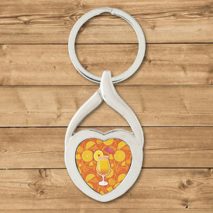 Tequila sunrise keychain