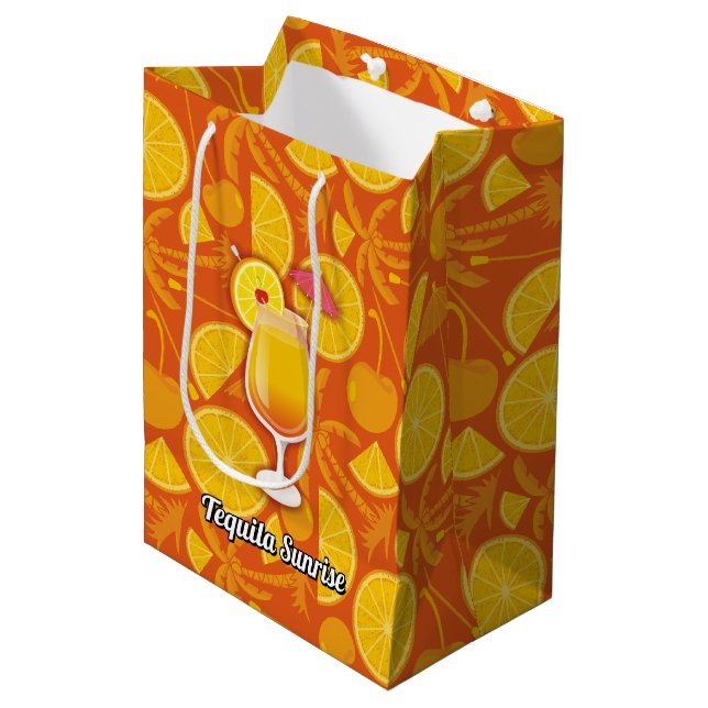 Tequila sunrise medium gift bag (Front Angled)