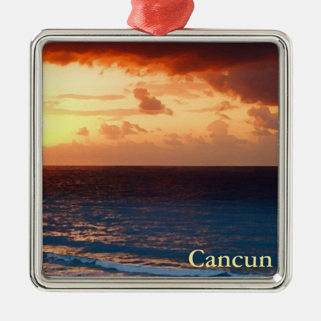 Tequila Sunrise Metal Ornament (Front)