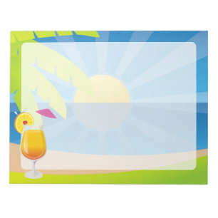 Tequila sunrise notepad