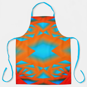 Tequila Sunrise Ombre Geometric Abstract Art Apron