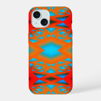 Tequila Sunrise Ombre Geometric Abstract Art