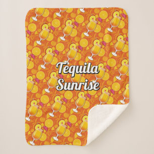 Tequila Sunrise Sherpa Blanket