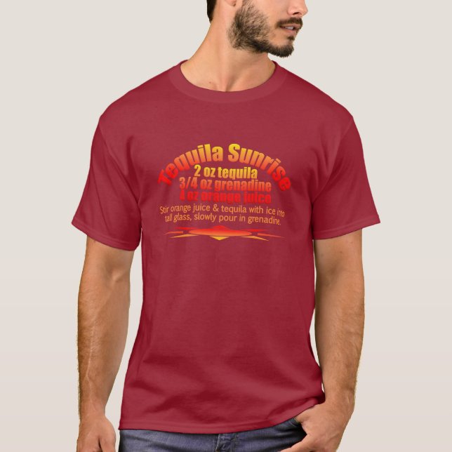 Tequila Sunrise shirt - choose style & colour (Front)