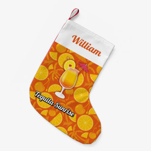 Tequila sunrise small christmas stocking