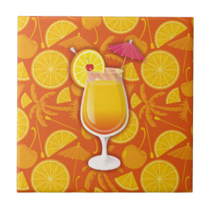 Tequila sunrise tile