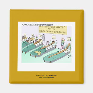 Tequila Worm Rehab Drôle Cartoon Magnet de nouveau