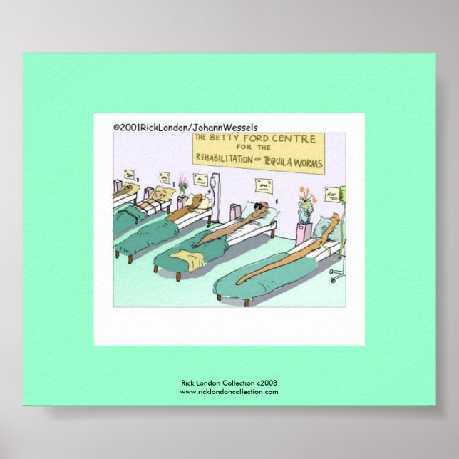 Tequila Worm Rehab Drôle Poster (Devant)