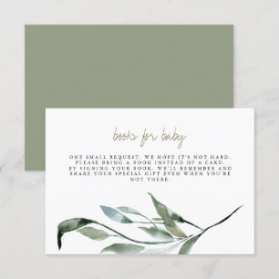 Tera - Boho Greenery Gold Books for Baby Card