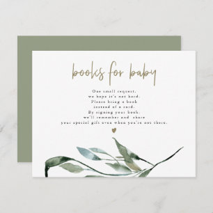 TERA Fall Watercolor Greenery Books for Baby Card