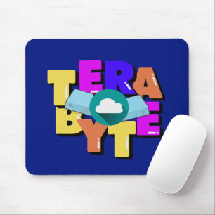 Terabyte Digital Data Storage Size  Mouse Pad