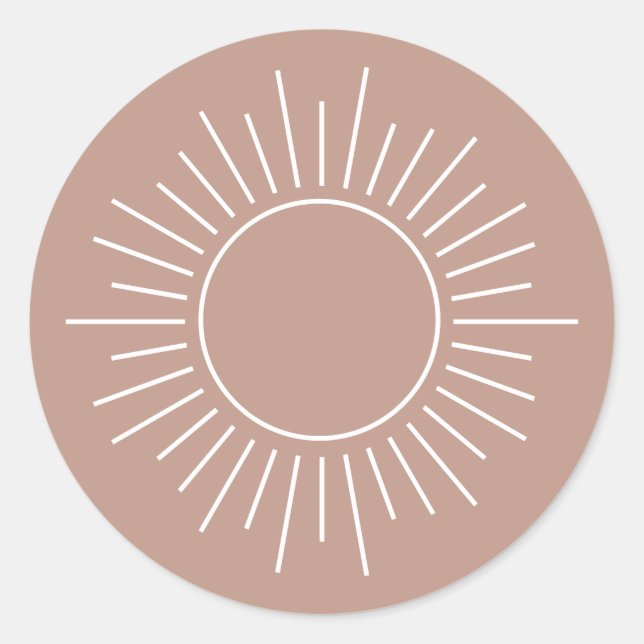 Teraccotta Sun Classic Round Sticker (Front)