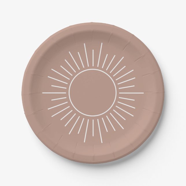 Teraccotta Sun Paper Plate (Front)