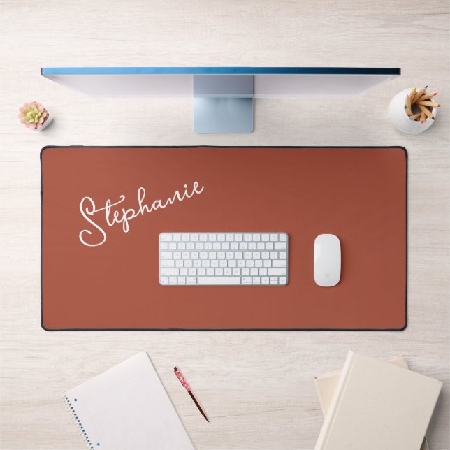 Teracotta minimaliste Nom de script personnalisé (Bureau 1)