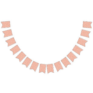 Teracotta Wedding Collection Check Chequered   Bunting Flags