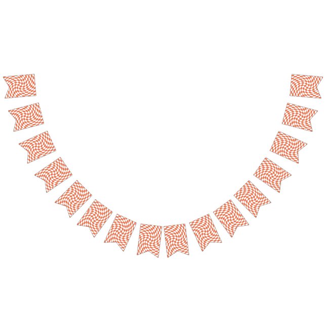 Teracotta Wedding Collection Check Chequered   Bunting Flags (All)