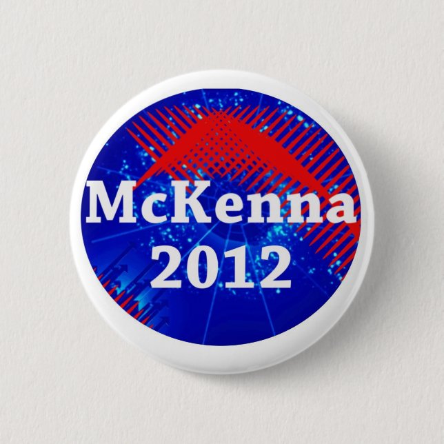 Terence McKenna 2012 Campaign 2 Inch Round Button (Front)