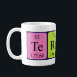 Terence periodic table name mug<br><div class="desc">Terence spelled out as Te Re N Ce (Tellurium Rhenium Nitrogen Cerium) on a mug for the scientist in you.</div>