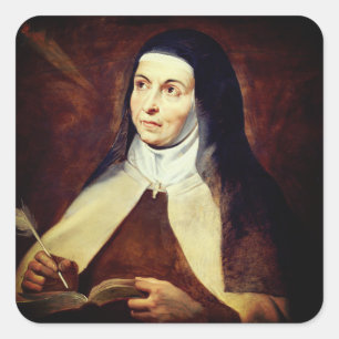 Teresa of Ávila by Rubens Square Sticker