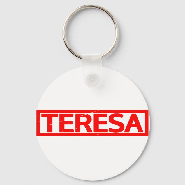 Teresa Stamp Keychain (Front)