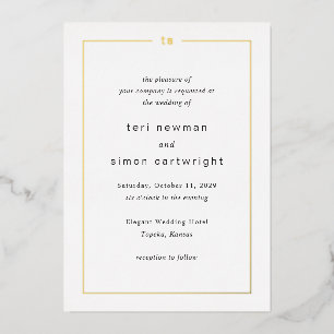 Teri Monogram Border Modern Wedding
