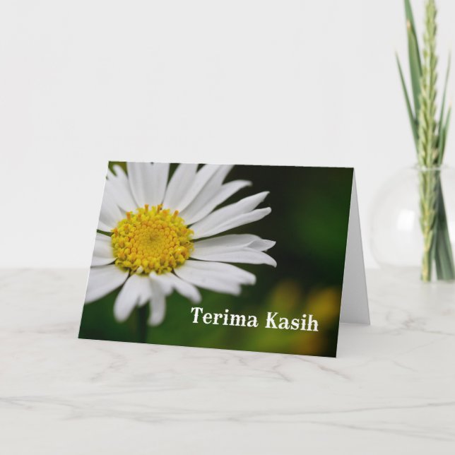 Terima kasih - Thank you in  Malay and Indonesian Card (Front)