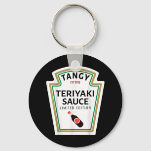 Teriyaki Sauce Condiment Family Group Halloween Co Keychain