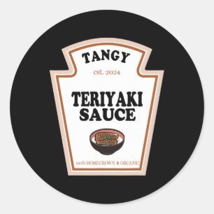 Teriyaki Sauce Condiment Group Family Halloween Co Classic Round Sticker
