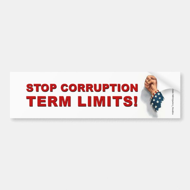 Term Limits, Stop Corruption - Bumper Sticker (Front)
