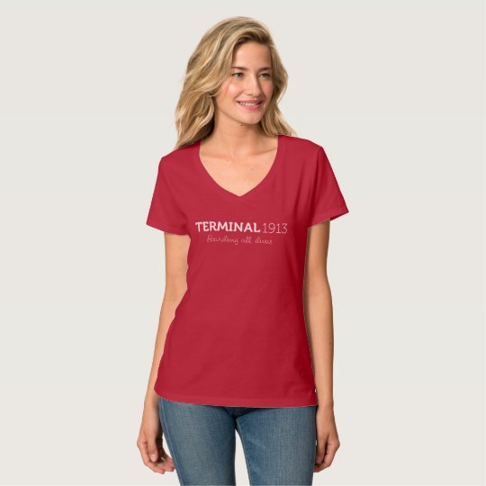 Terminal 1913 Red V-Neck Shirt