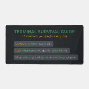 Terminal Survival Guide Commands You Google Every Desk Mat