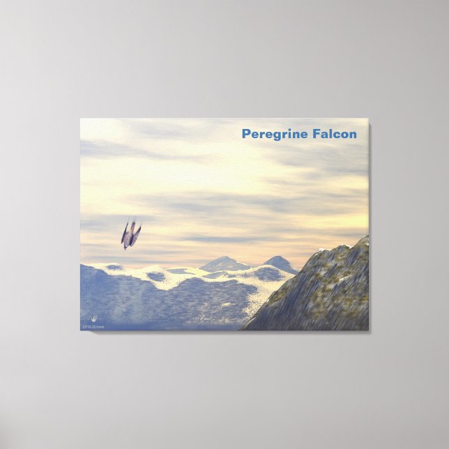 Terminal Velocity Peregrine Falcon Canvas Print (Front)