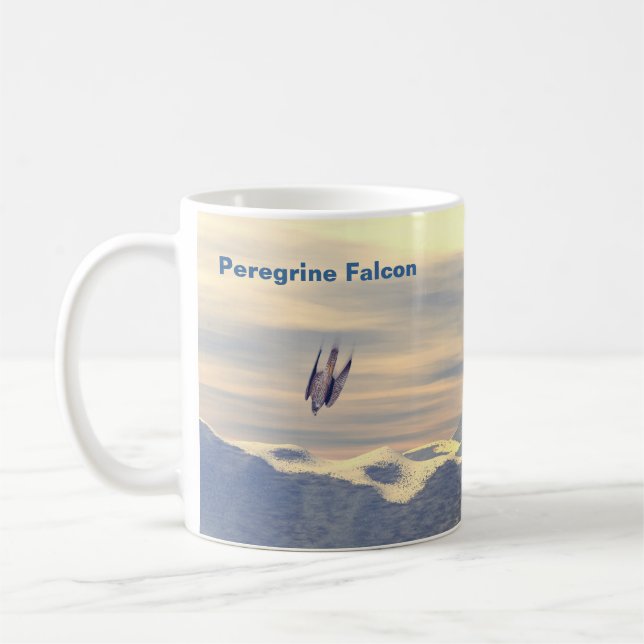 Terminal Velocity Peregrine Falcon Coffee Mug (Left)