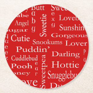 Terms Of Endearment by Shirley Taylor Round Paper Coaster
