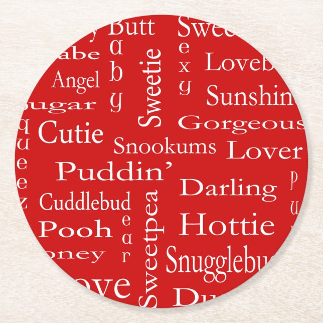 Terms Of Endearment by Shirley Taylor Round Paper Coaster (Front)