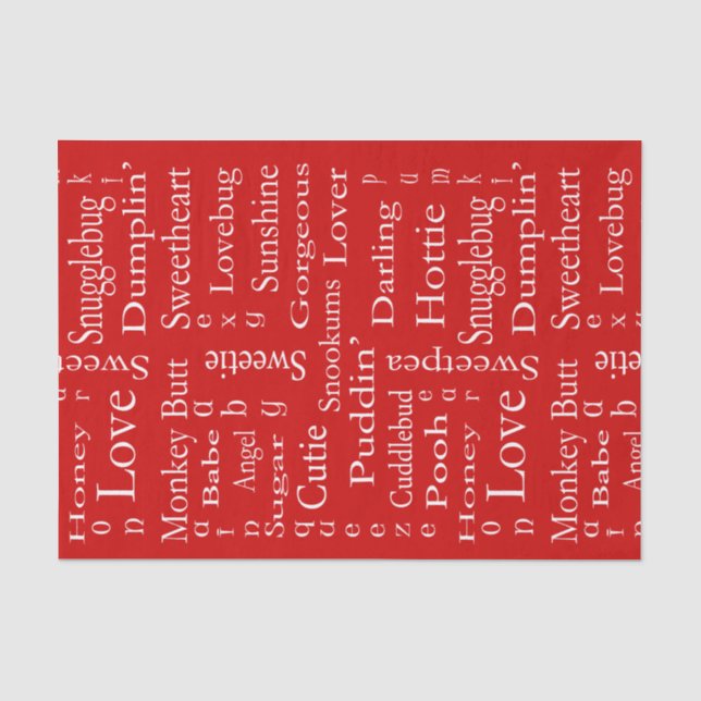 Terms Of Endearment by Shirley Taylor Tissue Paper (Front)