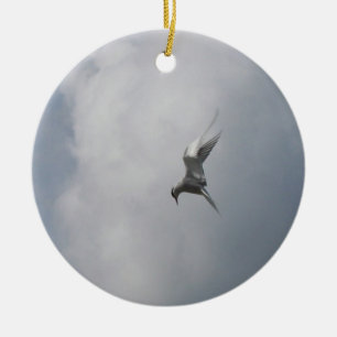 Tern in the Sky ornament, customize Ceramic Ornament