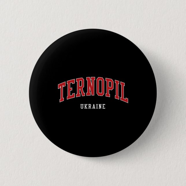Ternopil Ukraine College University Style  2 Inch Round Button (Front)