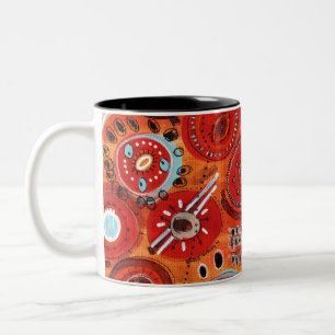 Terra Abstract Two-Tone Coffee Mug