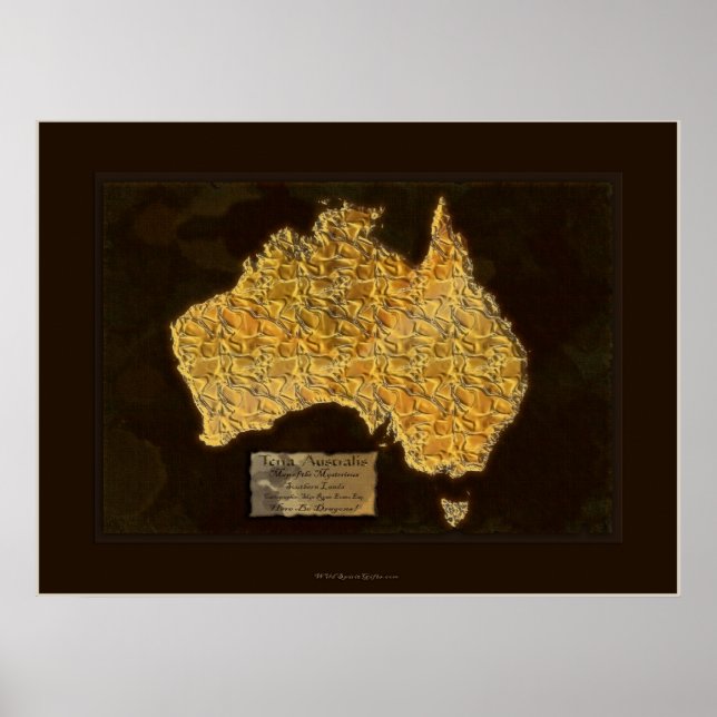 TERRA AUSTRALIS Map Art Poster (Front)