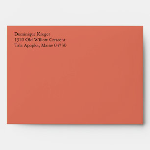 Terra Cotta A7 5x7 Custom Pre-addressed Envelopes
