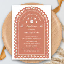 Terra Cotta Arch Bridal Shower Invitation