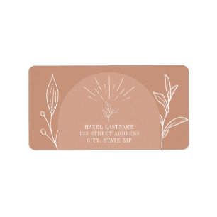 Terra Cotta Arch Line Art Label
