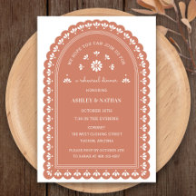Terra Cotta Arch Rehearsal Dinner Invitation